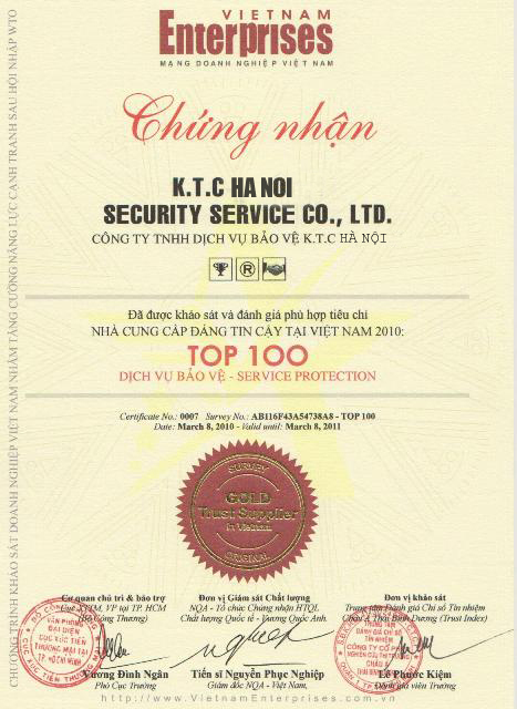 CÔNG TY TNHH DỊCH VỤ BẢO VỆ KTC HÀ NỘI